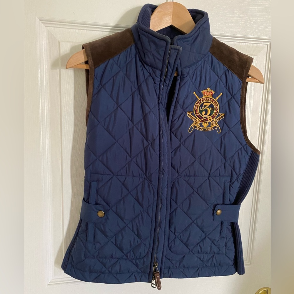 Ralph Lauren Sport Navy Quilted Vest